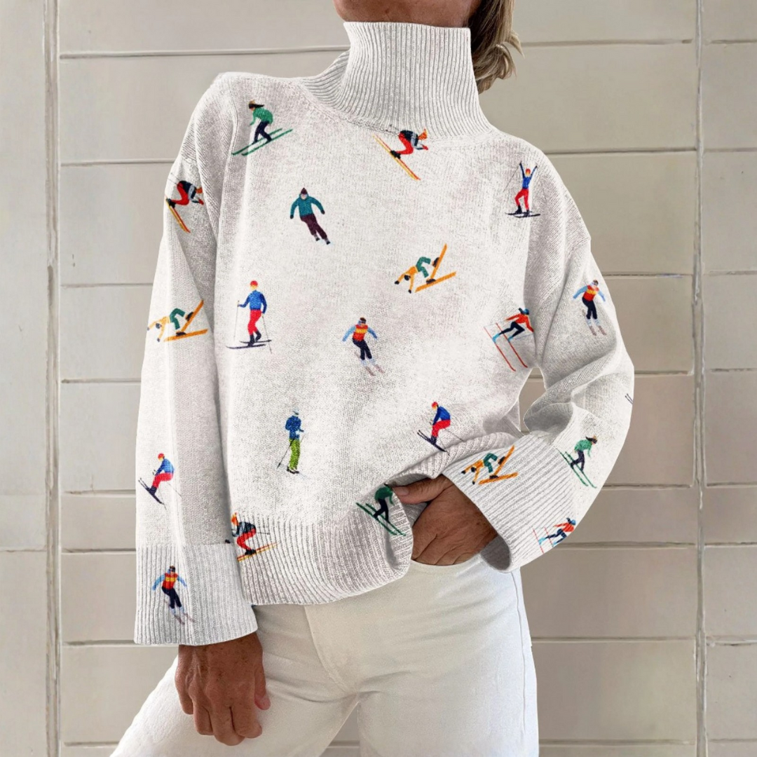 Bella - Vintage ski pattern winter jumper