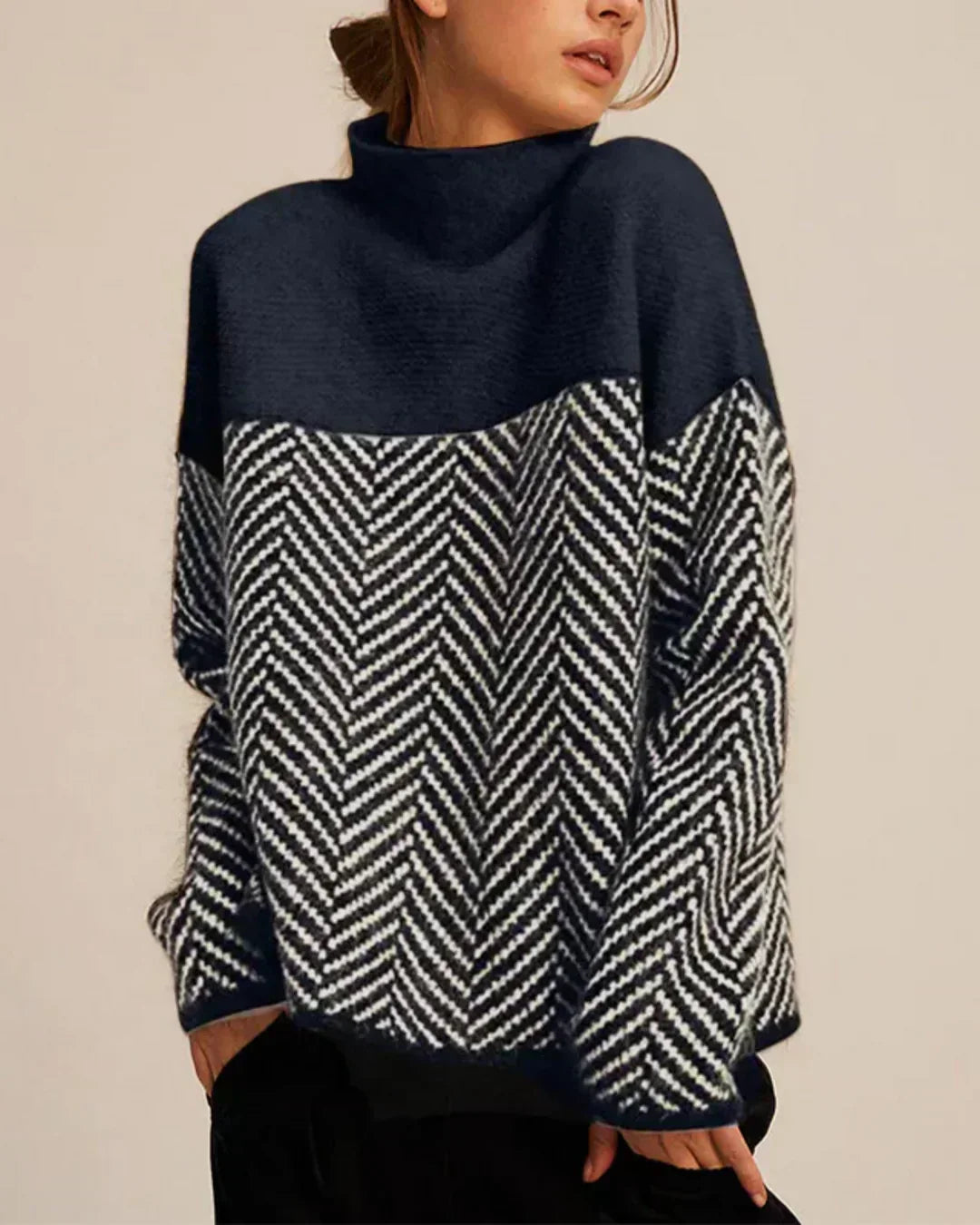 Clarisse - Cotton Turtleneck Sweater