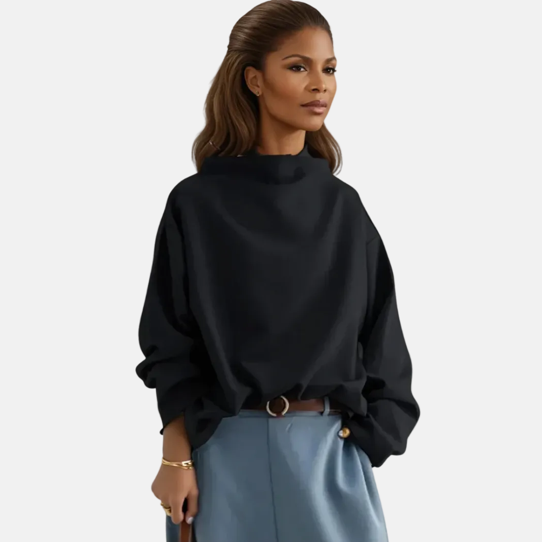 Isabella - Soft Knit Top with High Neck