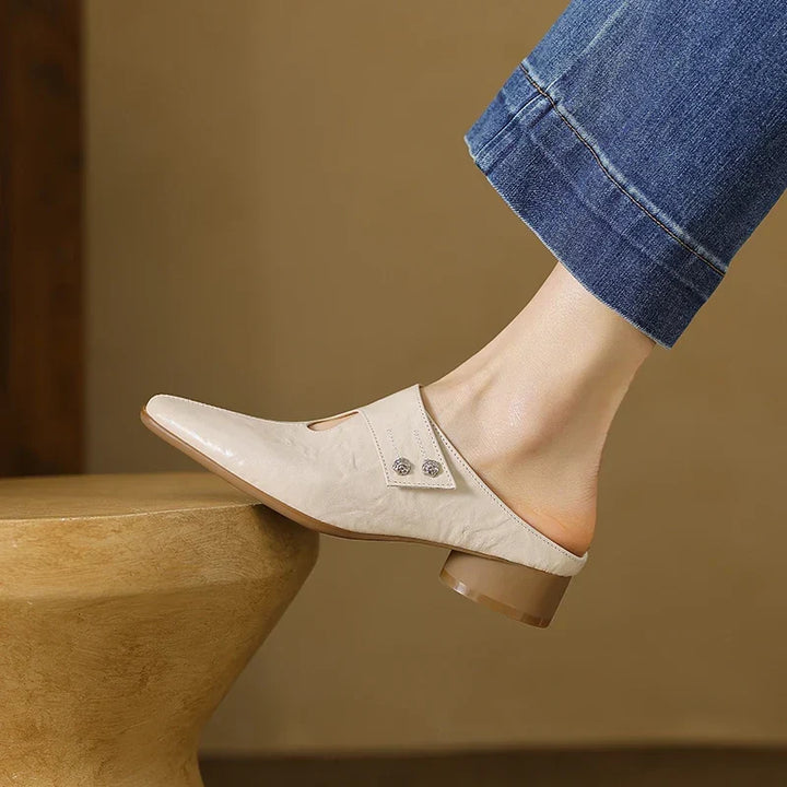 Olga Genuine Leather Mules
